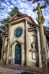 19th century Chapel of Carlos Alberto in Crystal Palace Gardens, park in Porto, Portugal