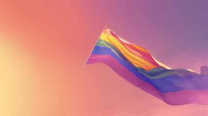 Pride month. LGBT concept. LGBT pride flag background copy space for text. 