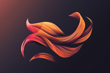 : A fvectors logo composed of organic shapes that flow and morph, symbolizing adaptability. - obrazy, fototapety, plakaty