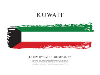 Flag of Kuwait, vector illustration 