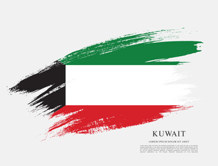 Flag of Kuwait, vector illustration 