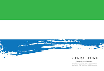 Flag of Sierra Leone, vector illustration 