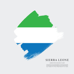Flag of Sierra Leone, vector illustration 
