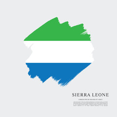 Flag of Sierra Leone, vector illustration 