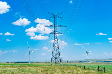 Windmills and Power lines