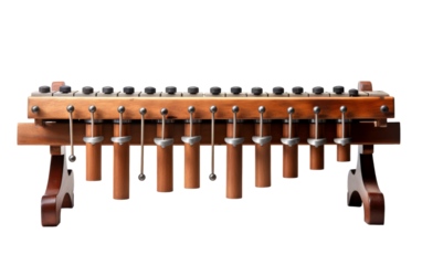 A complex musical instrument with multiple strings and knobs, ready to create enchanting melodies