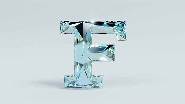 Glistening Diamond Letter F