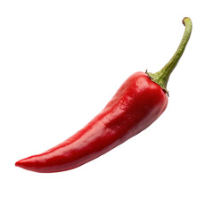 Spicy chili pepper isolated on transparent background.