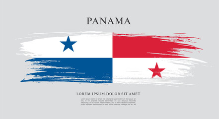 Obraz na płótnie Canvas Flag of Panama, vector illustration 