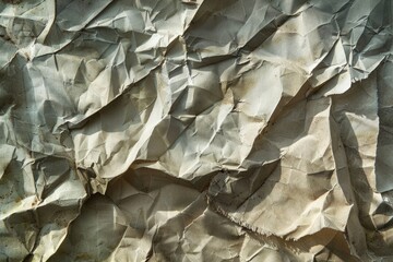 A paper with a crumpled texture and a faded color