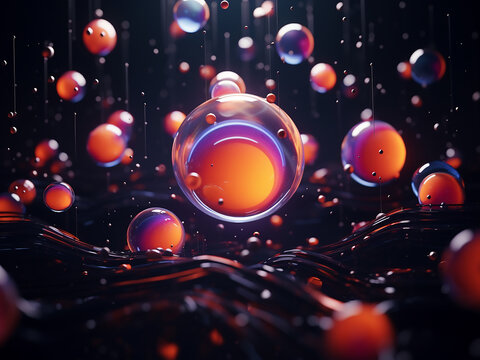 Engage with a visually captivating abstract background in this 3D rendering.