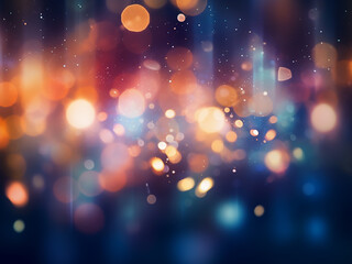Abstract scene is illuminated by bokeh lights