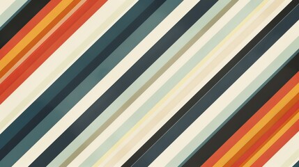 Retro color palette with diagonal stripes design. Diagonal striped pattern with a vintage color combination.
