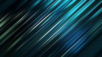 Abstract background with diagonal lines in shades of blue and green. Sleek blue and green diagonal stripes for contemporary graphic layout.