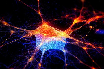  Depict the neural connections as glowing paths or streams of light stemming from the central brain structure, linking various points within. 