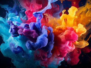 Fototapeta premium Night city streets blur in a backdrop of defocused bokeh lights