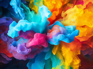 Waves of color provide a soft-focus backdrop for design.