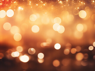 Copyspace is available on the festive vintage lights background.
