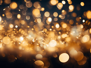 Christmas and New Year are celebrated with blinking bokeh lights. - obrazy, fototapety, plakaty