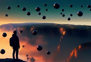 A Spectacle of Floating Spheres from the Edge of Infinity
