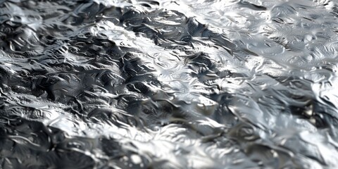 Fototapeta premium The image is of a body of water with a silver surface