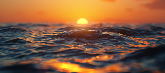 Sea water during sunset
