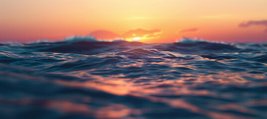 Sea water during sunset
