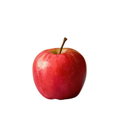 Red seedless apple, a superfood from the rose family, on a transparent background
