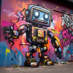 Robot street art festival. 