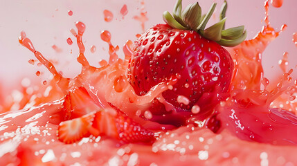 Fresh Strawberry Juice Splash