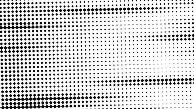 A visually pleasing halftone pattern composed of alternating black and white dots in a grid formation. Offers versatile design potential with a gentle, textured appearence