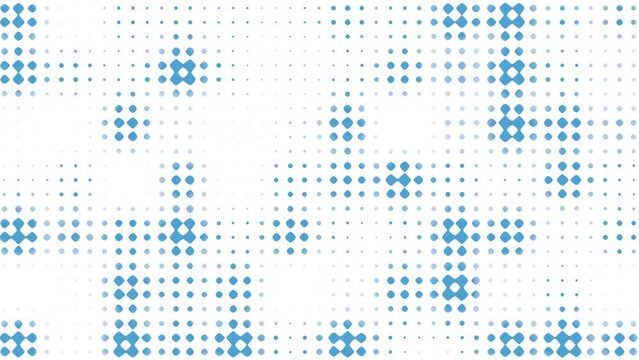 This symmetrical dot pattern features evenly spaced blue and white dots arranged in a grid formation, creating a visually appealing and balanced design