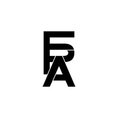 fpa lettering initial monogram logo design