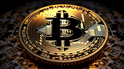 Fototapeta na wymiar Bitcoin Digital Cryptovaluta: A Captivating Image of Digital Innovation and Financial Evolution