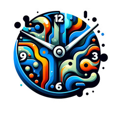 Vibrant Clock With Unique Design