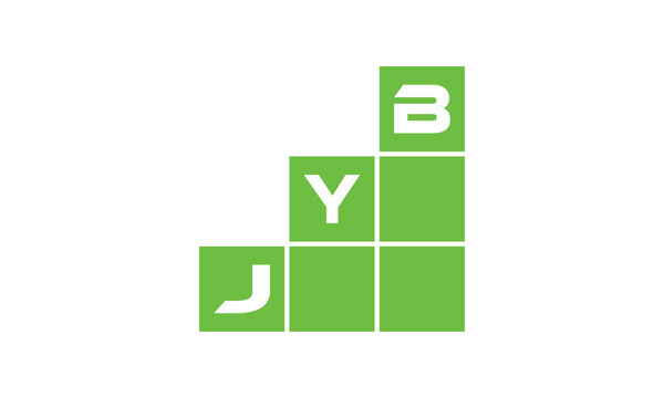 JYB initial letter financial logo design vector template. economics, growth, meter, range, profit, loan, graph, finance, benefits, economic, increase, arrow up, grade, grew up, topper, company, scale