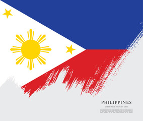 Flag of Philippines, vector illustration 