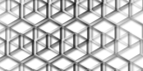 Metal Grill Seamless Pattern. Seamless background with gradient hexagons. wire mesh material made of a network of wire or thread. Hexagon paper texture and futuristic business.