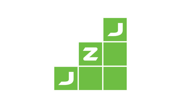 JZJ initial letter financial logo design vector template. economics, growth, meter, range, profit, loan, graph, finance, benefits, economic, increase, arrow up, grade, grew up, topper, company, scale