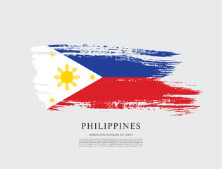 Flag of Philippines, vector illustration 