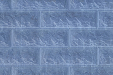 Close-up horizontal texture blue brick wall blocks abstract pattern background structure