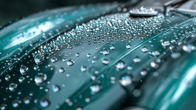 Wasser auf Lackfl&auml;che - Water on painted surface