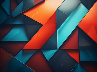 Delve into the sophistication of abstract geometric layers in color.