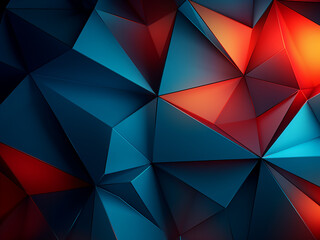 Obraz premium Geometric shapes create vibrant and abstract backdrop.