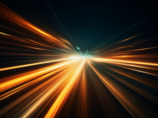 Swift acceleration defines the rapid movement of light and stripes. - obrazy, fototapety, plakaty
