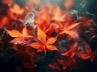 Obraz premium Bokeh lights and shadows create an atmospheric city lights background.