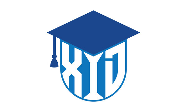 XID initial letter academic logo design vector template. school college logo, university logo, graduation cap logo, institute logo, educational logo, library logo, teaching logo, book shop, varsity