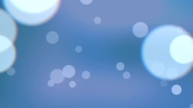 Abstract blue background with scattered white circles, ideal for websites or apps. Blurry effect gives it a modern and dynamic appearance