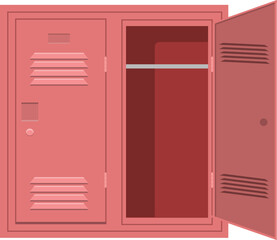 Professionally drawn school locker illustration on white background