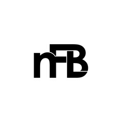 nfb typography letter monogram logo design